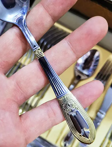 Набор столовых приборов Bachmayer 7290-BM на 12 персон в подарочном чемодане 72 предмета - фото 6