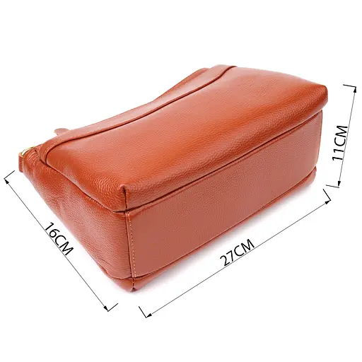 Женская сумка Vintage из натуральной кожи с формоустойчивым дном 27х16х11 см sum0027558 - фото 3