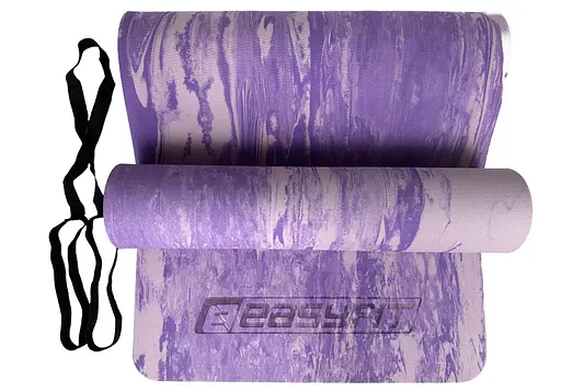 Коврик для йоги и фитнеса EasyFit s-EVA Mat 8 мм Фиолетовый (EF-1911-V) - фото 2