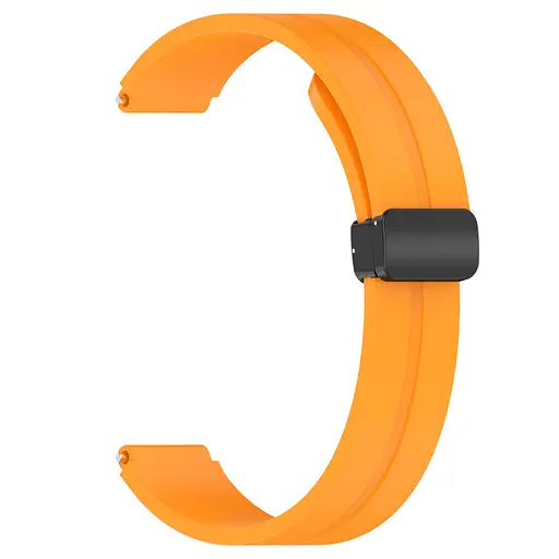 Ремінець Line Magnetic для Xiaomi Mi Band 9/8/10 Помаранчевий / Orange - фото 2
