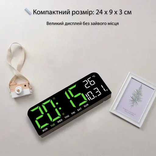 Настільний годинник Action GH0707 Чорний - фото 4