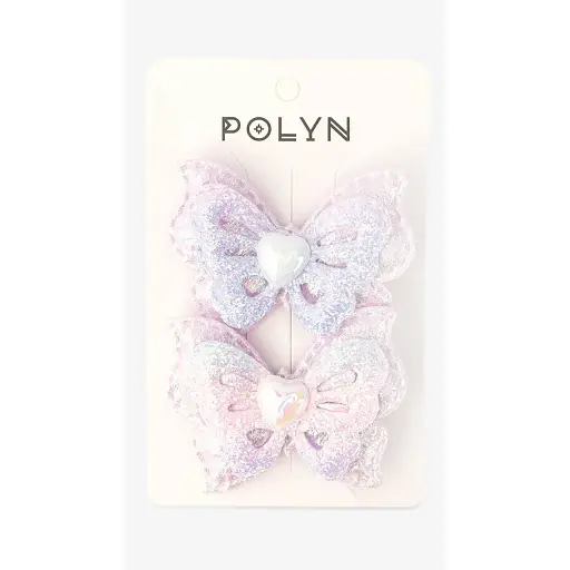 Заколки для дівчинки Polin 2 шт 4048A-3 Бузковий - фото 1