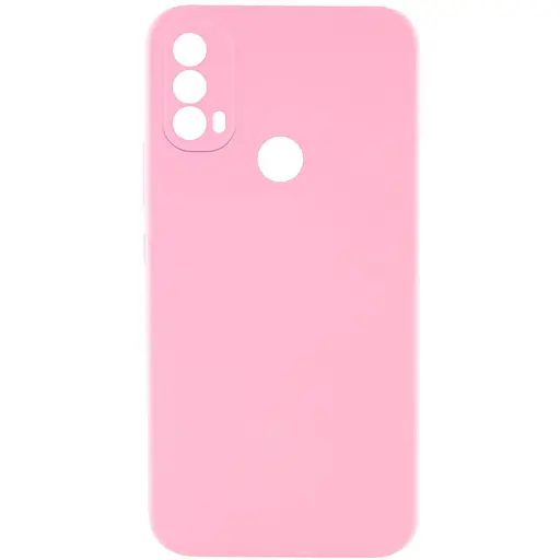 Чехол TPU Getman Liquid Silk Full Camera для Motorola Moto E40 Розовый/Pink