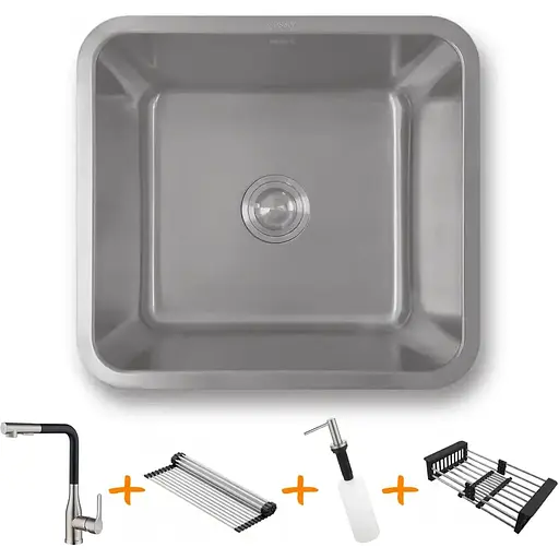 Комплект кухонної мийки та змішувача Nett з нержавіючої сталі NS-4643 - фото 8