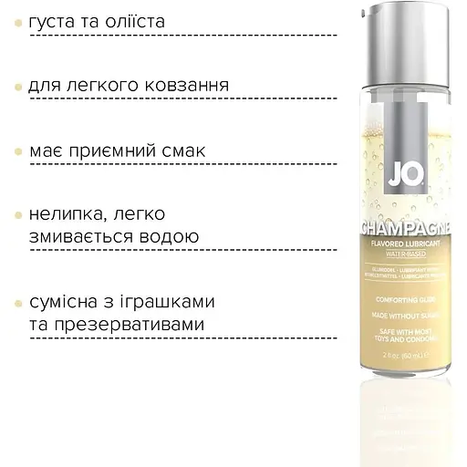 Змазка на водній основі System JO Champagne (60 мл) - фото 3