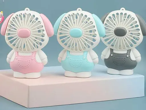 Вентилятор Собачка, 3 цвета, 2 режима, подсветка, от аккумулятора 5 V (В ассортименте) - фото 2