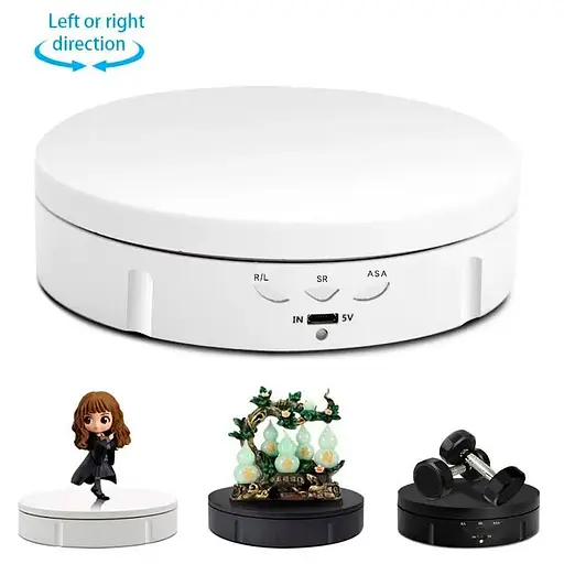 Поворотний стіл Puluz EDA001416201B 14см White [86238] - фото 2