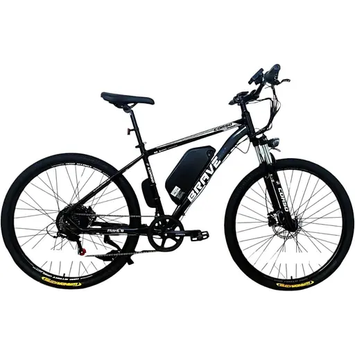 Електровелосипед Corso Brave BR-29037, 29", сірий, гірський, 500W, 48V 15Ah, алюмінієва рама 19", Shimano, 7 швидкостей