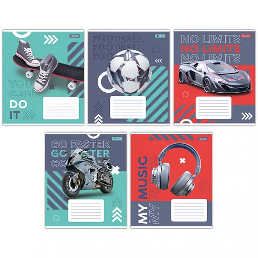 Зошити учнівські 24 аркуша клітинка 1B No limits, 20 шт. в упаковці