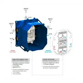 Вбудована частина для настінного змішувача Paffoni Compact Box CPBOX001 - фото 5