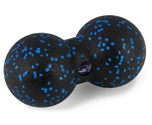 Набір для масажу та йоги PowerPlay PP_4096 (Ролик 33*14 + 2-ва мячі) Blue + гумка 7.5 кг (PP_4096_Blue) - фото 4