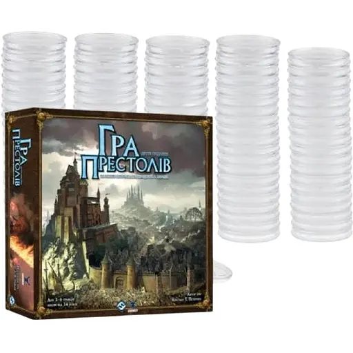 Аксесуар Games 7 Days Комплект капсул до гри Гра престолів. Друге видання укр. 26 мм 90 + 4 шт. (ВР_ККГП)