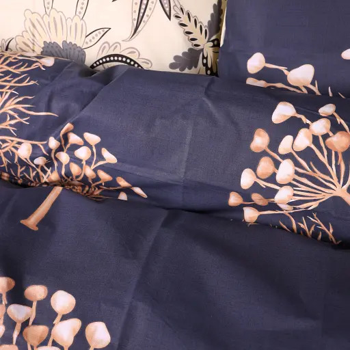 Комплект постільної білизни MirSon Gentle Flora Ranforce Elite 2x160x220 см синьо-бежевий (2200012434680) - фото 4