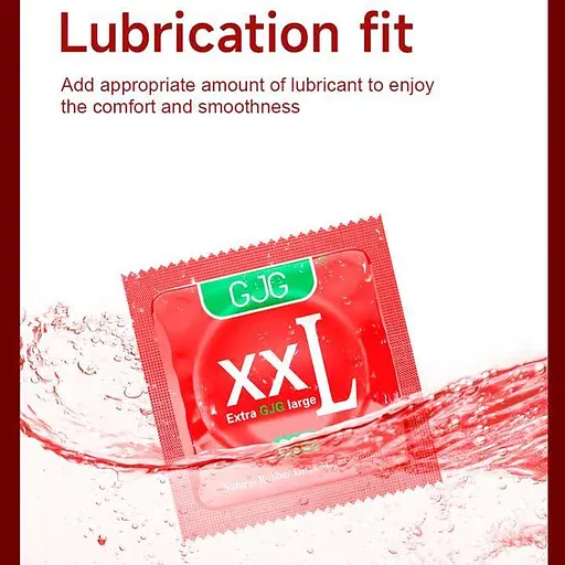 Презервативи класичні великі гладкі GJG XXL Extra Large латекс 3 шт - фото 5