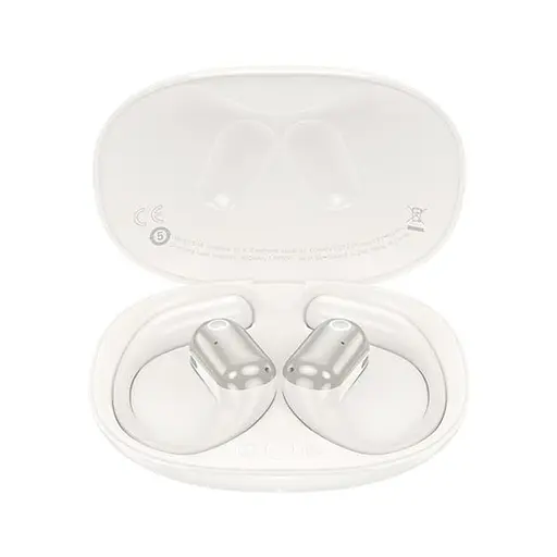 Бездротові навушники Hoco EA6 Melody open true wireless BT headset, BT5.4, 60mAh, 450mAh, 6h, Milky White - фото 2