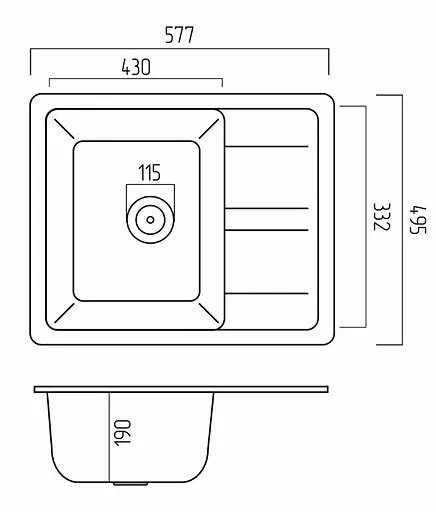 Кухонна мийка Platinum 5851 ARIA (SP000033276) - фото 5