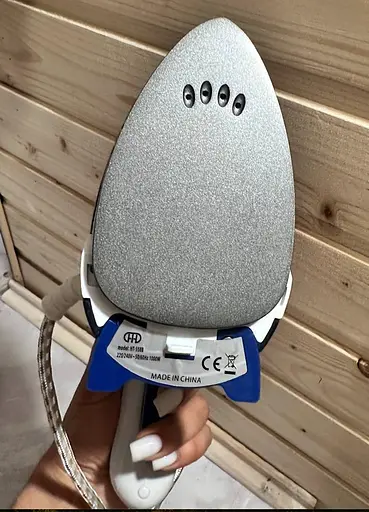 Дорожный мини утюг с функцией вертикального отпаривателя Mini Steam Iron HT-558B 1000Вт Синий - фото 6