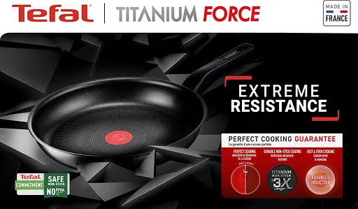 Сковорода WOK Tefal Titanium Force 3X, On 28 см (G3031932) с трехслойным титановым антипригарным покрытием Titanium 3Х - фото 7