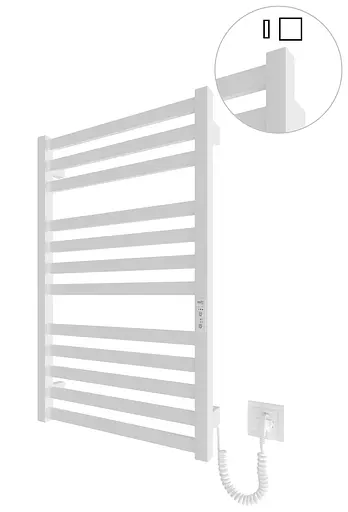 Электрический полотенцесушитель HF Oxford 770x530 white matte 6.1.0201.06.WM, Белый матовый, универсальное (коннектор), Электронный - фото 1