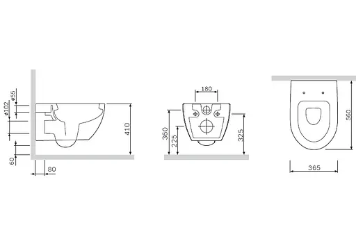 Унитаз AM.PM Bliss L без сиденья (C531739WH) - фото 7