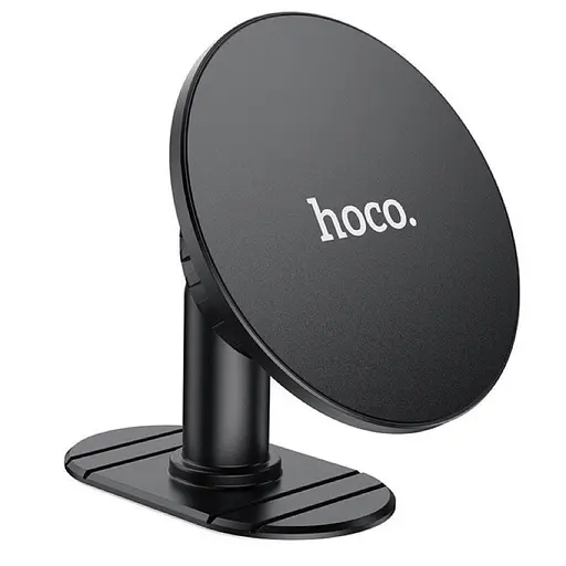 Автотримач для телефона HOCO H13 Fine jade ring magnetic car holder(center console) Black - фото 1