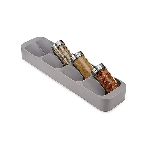 Кухонний органайзер для зберігання спецій 39,5х10х4.5 см, Kitchen Master Сірий 87366 - фото 3