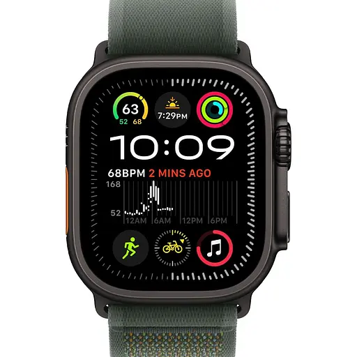 Смарт-часы Apple Watch Ultra 2 49mm Black Titanium Case with Green Trail Loop S/M (MYTJ3+MYQ33) [114886] - фото 2