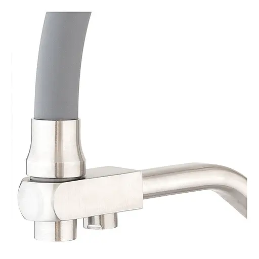 Змішувач для кухні на дві води з гнучким виливом Mixxus FUL-021 MI6020 Нержавіюча сталь - фото 4