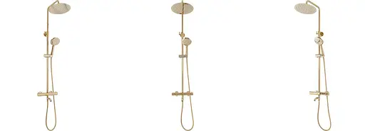 Душова система Rea Lungo gold з термостатом золотий REA-P4114, Золотий - фото 5