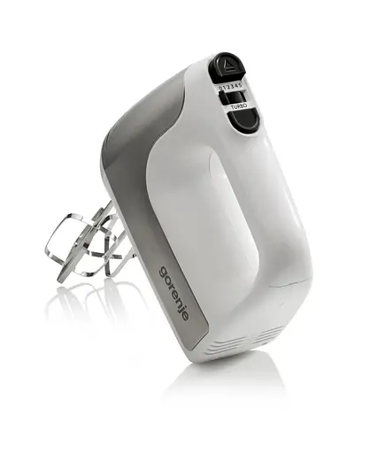 Gorenje Міксер ручний 400 Вт насадки-4 винчики, турборежим, біло-сірий - фото 4