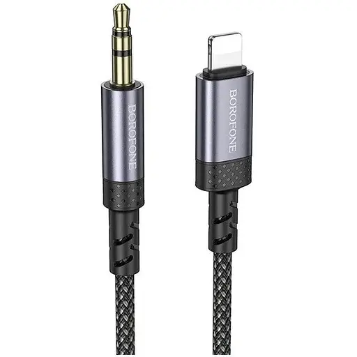 Аудіокабель Borofone BL24 Graceful digital audio conversion cable iP Сірий - фото 1