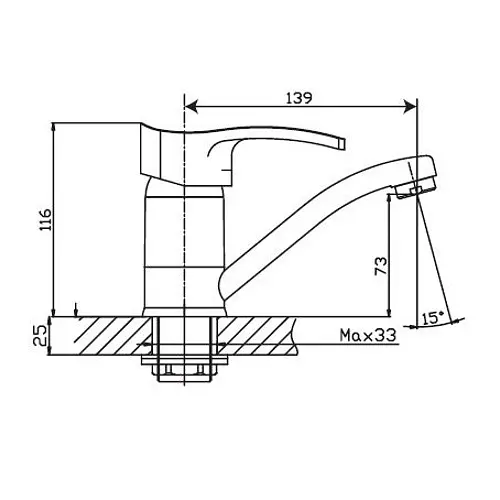 Змішувач для кухні Haiba FOCUS 555 HB0135 - фото 2