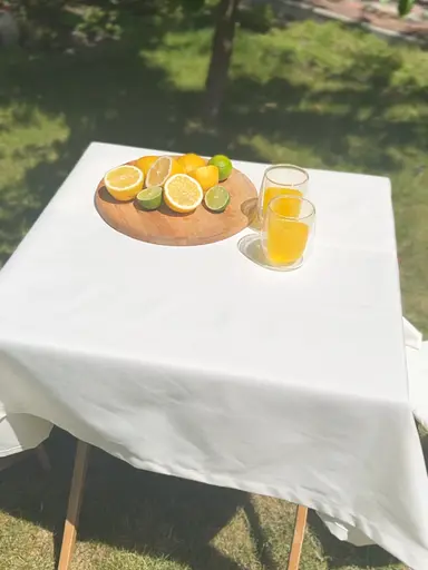 Водоотталкивающая cкатерть Ваниль однотон 260х180 см - фото 6