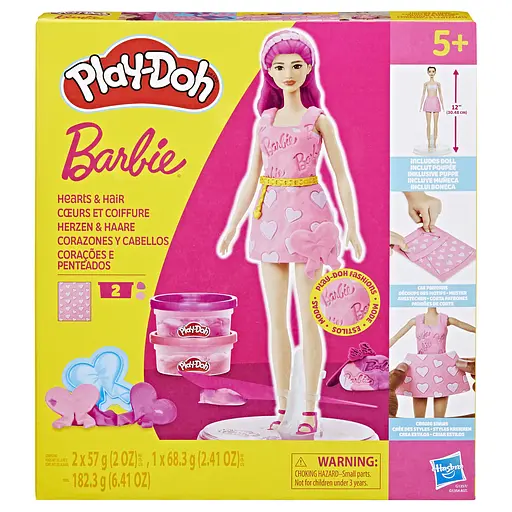  Набор для творчества с массой для лепки Hasbro Barbie. Сердца и волосы (G1357) - фото 3