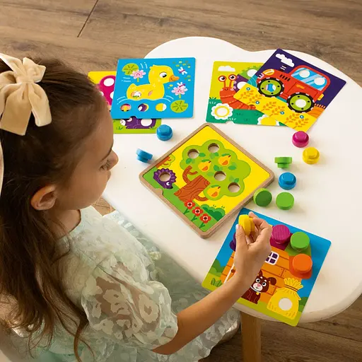 Дерев'яна мозаїка Roter Kafer Wooden mosaic with base. Farm (RW4220) - фото 9