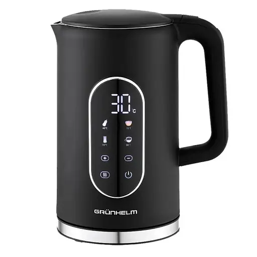 Электрочайник Grunhelm EKS-25031B LED экран 1.7л 2200Вт Черный - фото 1