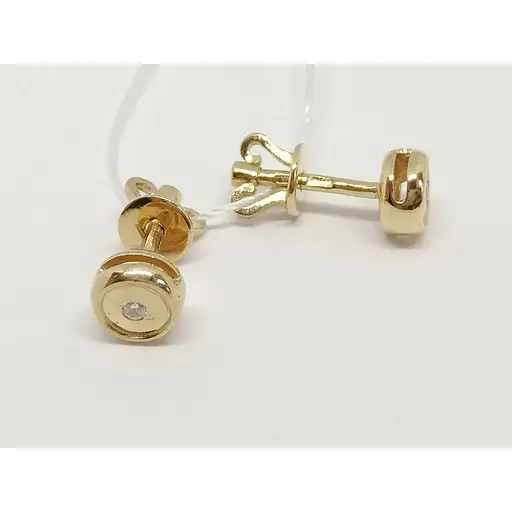 Золоті сережки-пуссети Імперія золота з фіанітами. СП132И - фото 2