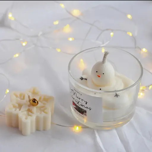 Новорічний набір свічок із соєвого воску «Snow» Spokiy SP2399 ручної роботи - фото 3