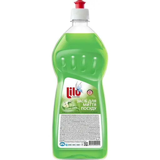 Средство для мытья посуды Lilu Зеленое яблоко 1 л ПЭТ