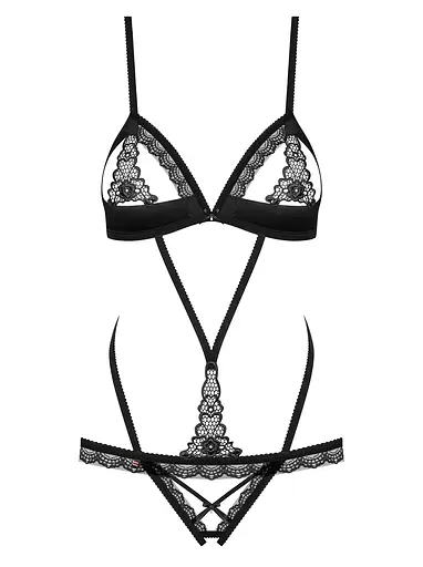 Боди Obsessive 865-TED-1 L/XL черный - фото 5