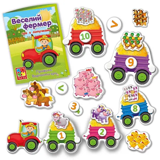Детская настольная игра "Веселый фермер" Vladi Toys VT2100-13 с липучками - фото 2