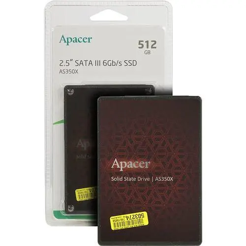 Накопитель SSD 512 GB 2.5" SATA3 APACER As350X (AP512GAS350XR-1) - фото 2
