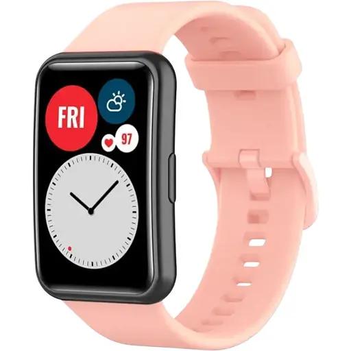 Ремешок DK для Huawei Watch Fit / Fit SE Silicone Sport Full Light Classic (pink)