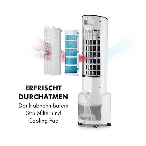 Охладитель воздуха Klarstein Waterfall 4-в-1 400 м³/ч (10035833) - фото 4