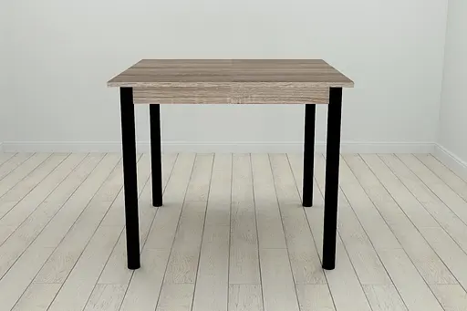 Стіл кухонний Ferrum-decor Агата 75x90x90 Чорний ДСП Сонома Трюфель 16мм (FRD-106265)