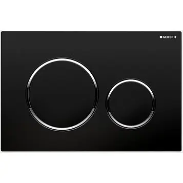 Клавіша змиву Geberit Sigma20 чорний/хром/чорний 115.882.KМ.1, Чорний - фото 1