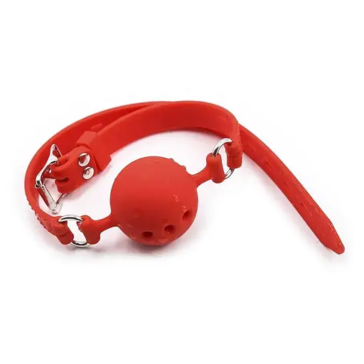Силіконовий кляп для BDSM Червоний K0765-2 - фото 1