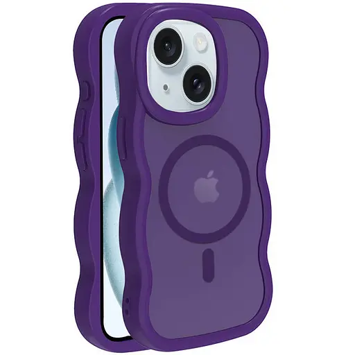 Чохол Epik TPU+PC Undine with MagSafe для Apple iPhone 15, 6.1 Purple - фото 1