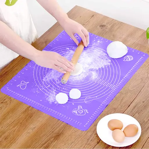 Килимок силіконовий для розкачування тіста, випічки та заморожування напівфабрикатів 25х35 см, A-plus Фіолетовий 84615 - фото 3