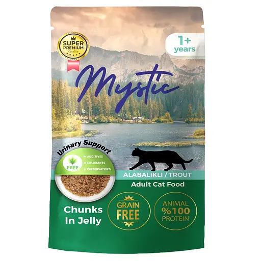 Вологий корм Hermos Mystic Для котів шматочки в желе з фореллю 85 г